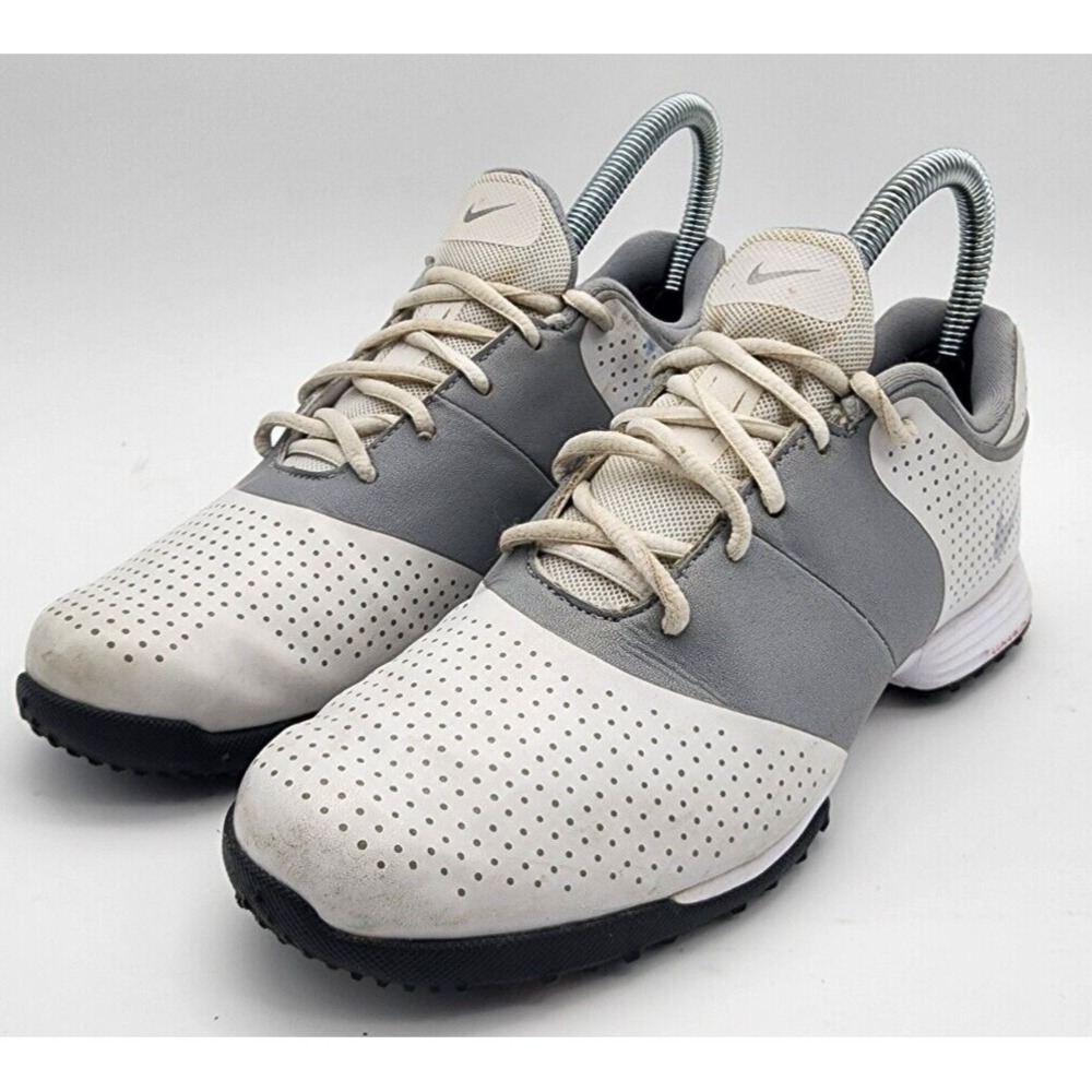 Nike Lunarlon Women's Size‎ 7 Golf Shoes Leather White Gray Soft Cleats 612662